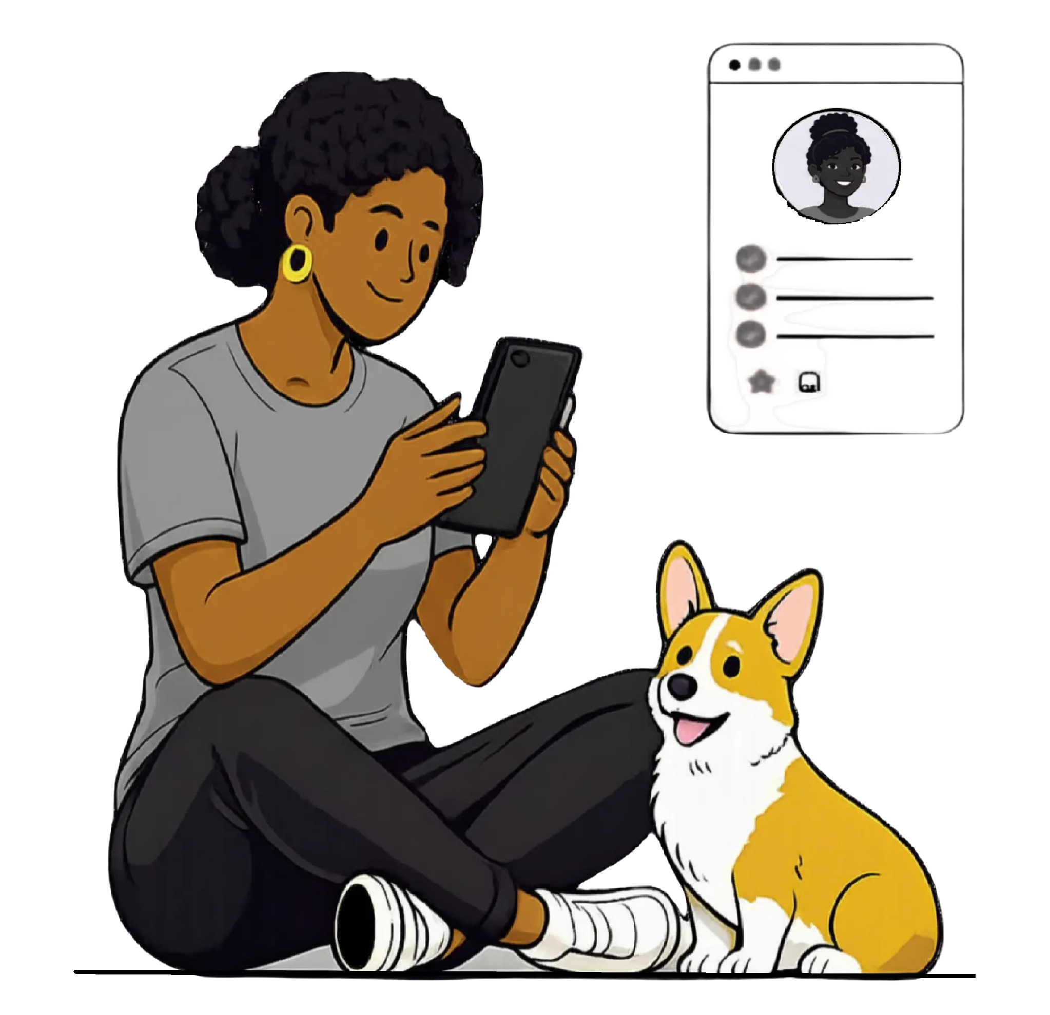 Person creating a borrower profile