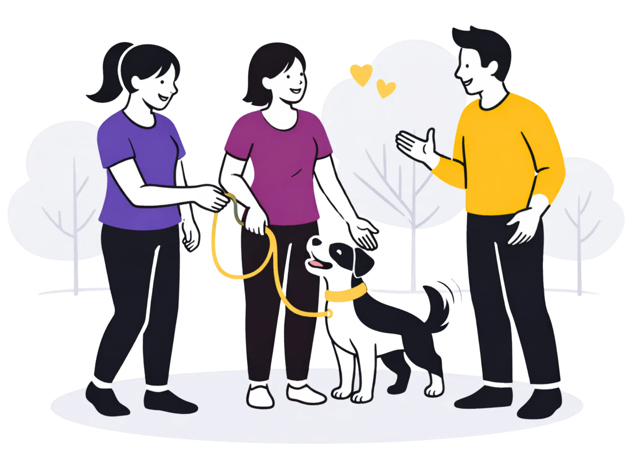 Illustration representing building a local pet-loving community