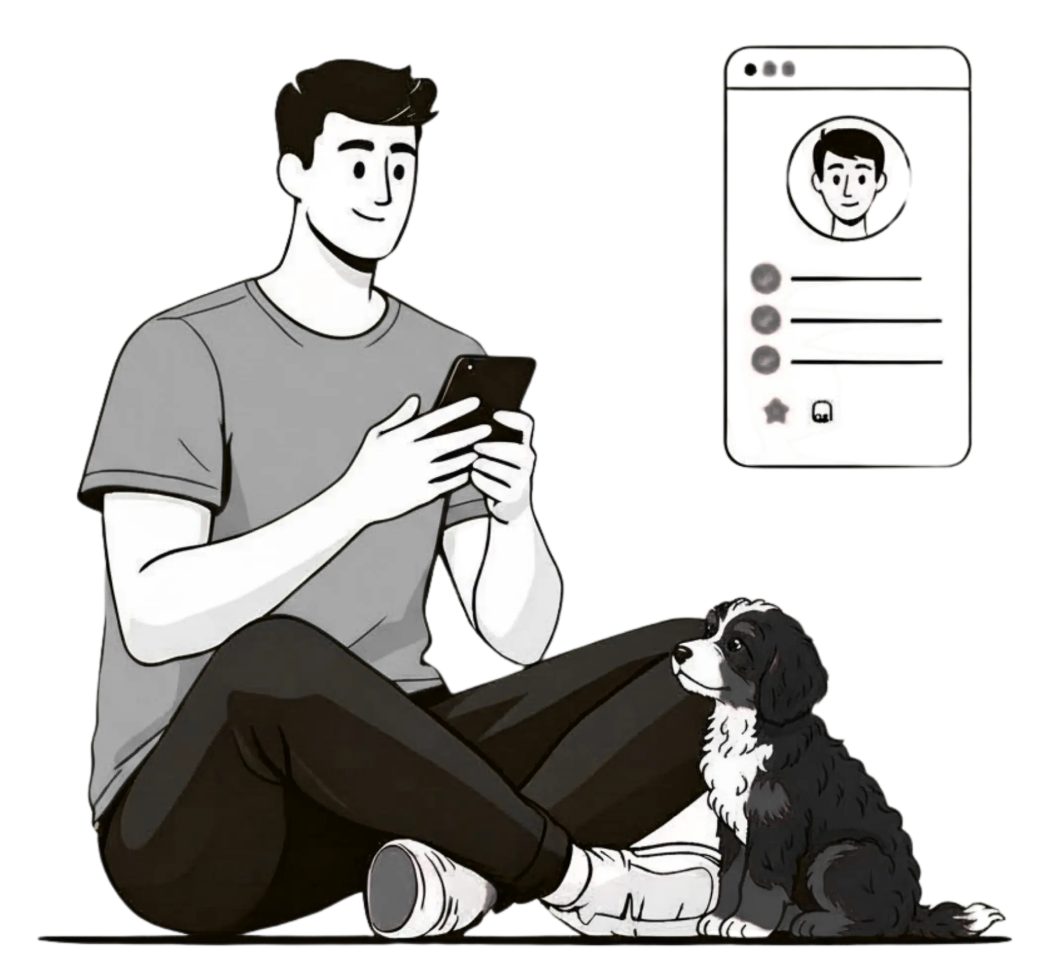 Person creating a profile