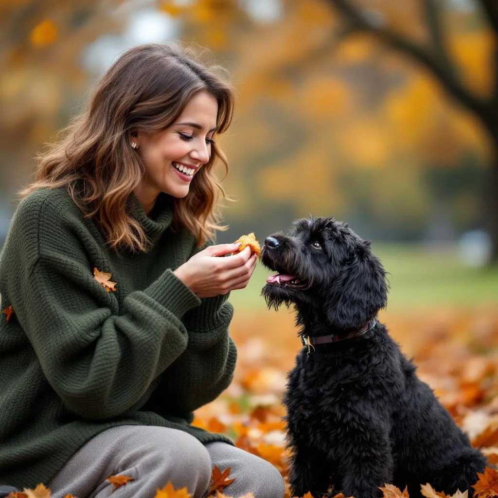 Emma W. with a pet