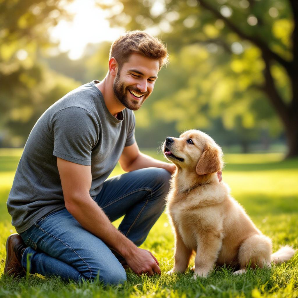 Sarah M. with a pet